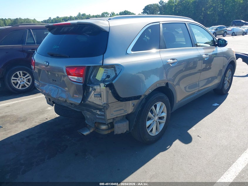 2018 Kia Sorento VIN 5XYPG4A38JG406663 IAAI salvage auction — REAR END, Salvage Title, sold $3,200 on 2026-07-22 (photo 4)