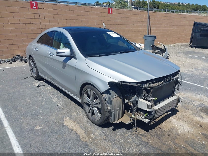 2018 Mercedes-benz Cla-klasse VIN WDDSJ4EB2JN611259 IAAI salvage auction — FRONT END, Salvage (California), sold $2,375 on 2026-07-15 (photo 1)