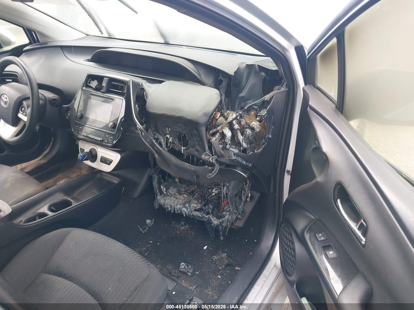 2018 Toyota Prius VIN JTDKBRFUXJ3059462 IAAI salvage auction — INTERIOR BURN, Salvage (Massachusetts), sold $2,600 on 2026-07-31 (photo 6)