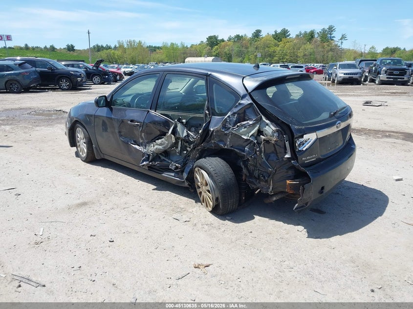2010 Subaru Impreza VIN JF1GH6B69AH808187 IAAI salvage auction — LEFT REAR, Salvage (New Hampshire), sold $300 on 2026-07-15 (photo 3)