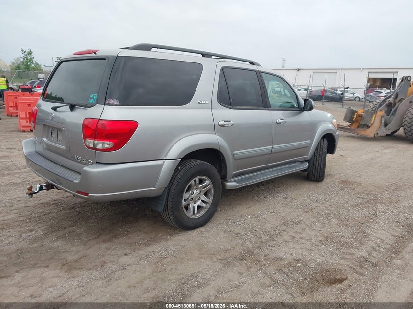 2006 Toyota Sequoia VIN 5TDBT44A86S263790 IAAI salvage auction — NORMAL WEAR, Clear (Illinois), sold $950 on 2026-07-15 (photo 4)