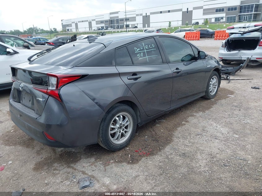 2020 Toyota Prius VIN JTDKARFU8L3114416 IAAI salvage auction — FRONT END, Original (Texas), sold $3,650 on 2026-07-11 (photo 4)