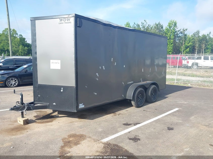 2022 Steel pine cargo, llc Enclosed 7x16 VIN 7FWBE1626R1028446 IAAI salvage auction — STORM DAMAGE, Bill Of Sale (Mississippi), sold $25 on 2026-07-11 (photo 2)