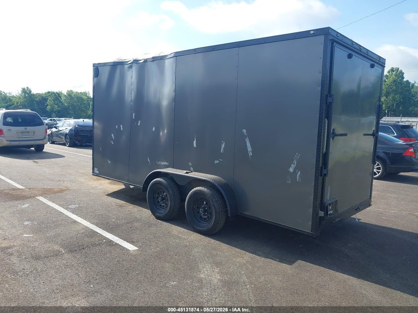 2022 Steel pine cargo, llc Enclosed 7x16 VIN 7FWBE1626R1028446 IAAI salvage auction — STORM DAMAGE, Bill Of Sale (Mississippi), sold $25 on 2026-07-11 (photo 3)