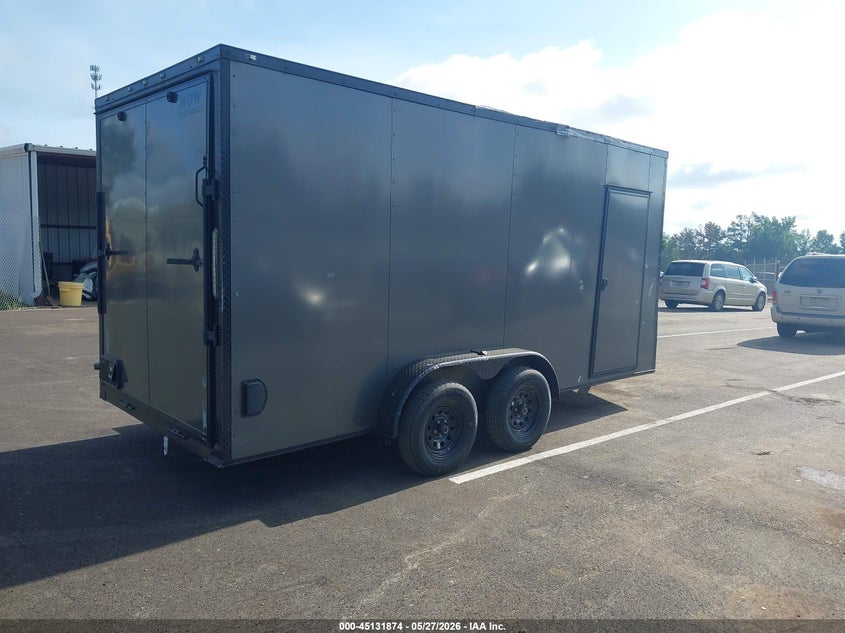 2022 Steel pine cargo, llc Enclosed 7x16 VIN 7FWBE1626R1028446 IAAI salvage auction — STORM DAMAGE, Bill Of Sale (Mississippi), sold $25 on 2026-07-11 (photo 4)
