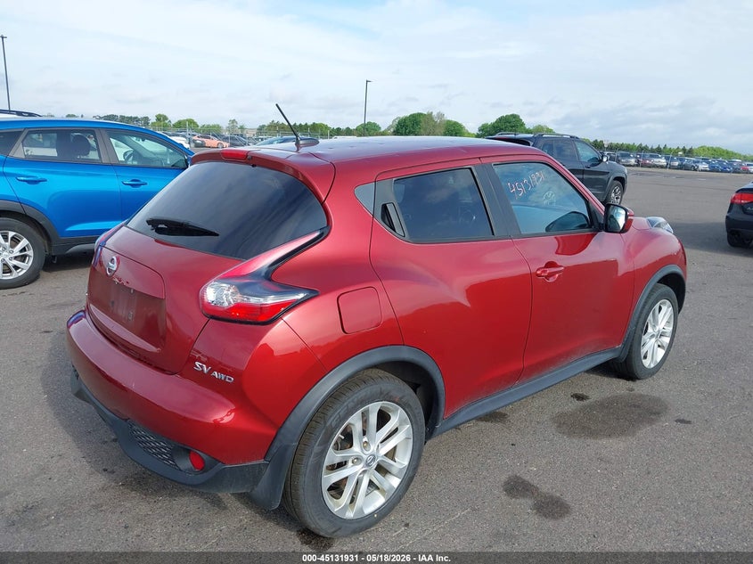 2015 Nissan Juke VIN JN8AF5MV5FT554653 IAAI salvage auction — HAIL, Salvage (Minnesota), sold $3,200 on 2026-07-20 (photo 4)