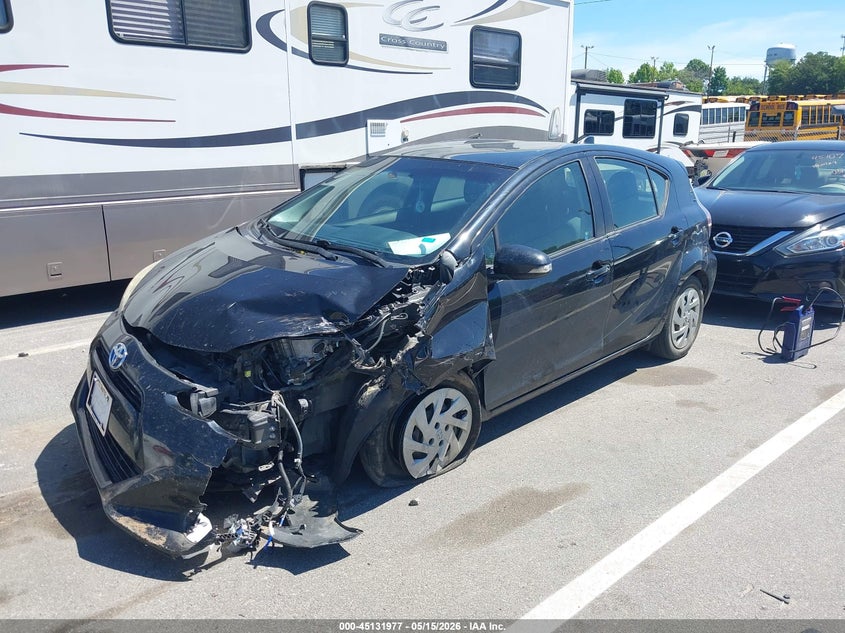 2016 Toyota Prius c VIN JTDKDTB35G1126560 IAAI salvage auction — LEFT FRONT, Salvage (North Carolina), sold $1,125 on 2026-07-30 (photo 2)