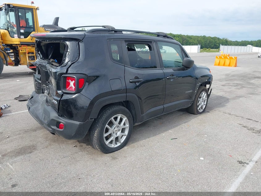 2022 Jeep Renegade VIN ZACNJDB11NPN48443 IAAI salvage auction — REAR END, Salvage (Indiana), sold $2,500 on 2026-07-09 (photo 4)
