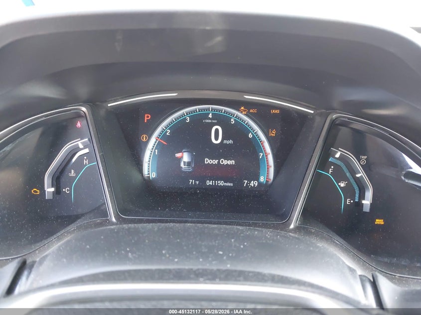 2021 Honda Civic VIN SHHFK7H60MU424158 IAAI salvage auction — FRONT END, Salvage Title, sold $9,650 on 2026-07-14 (photo 7)