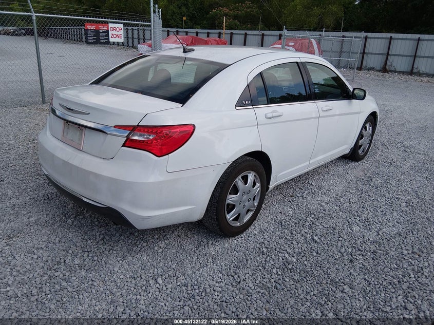 2012 Chrysler 200 VIN 1C3CCBAB4CN135364 IAAI salvage auction — LEFT REAR, Salvage (Alabama), sold $225 on 2026-07-09 (photo 4)