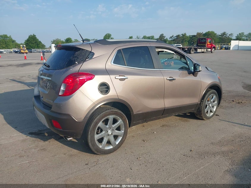 2014 Buick Encore VIN KL4CJGSB5EB591384 IAAI salvage auction — LEFT FRONT, Clear (Indiana), sold $25 on 2026-07-24 (photo 4)