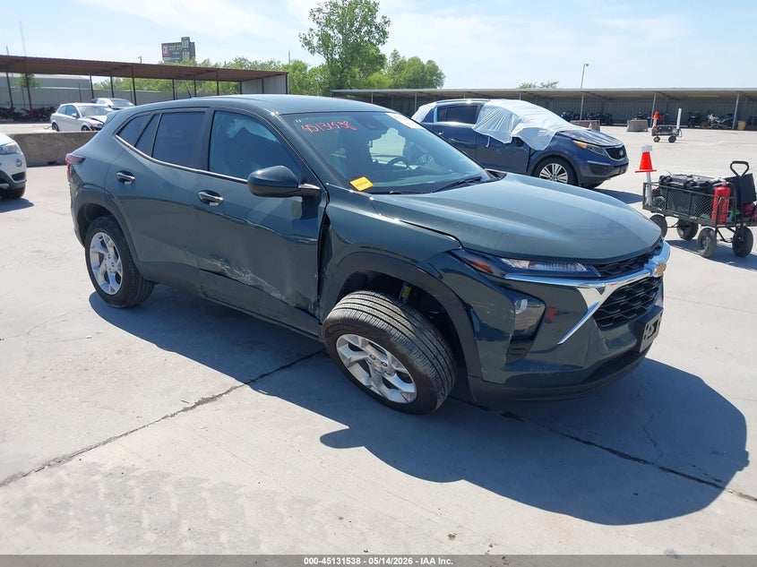 2026 Chevrolet Trax VIN KL77LFEP8TC118845 IAAI salvage auction — SIDE, Original (Texas), sold $7,400 on 2026-07-17 (photo 1)