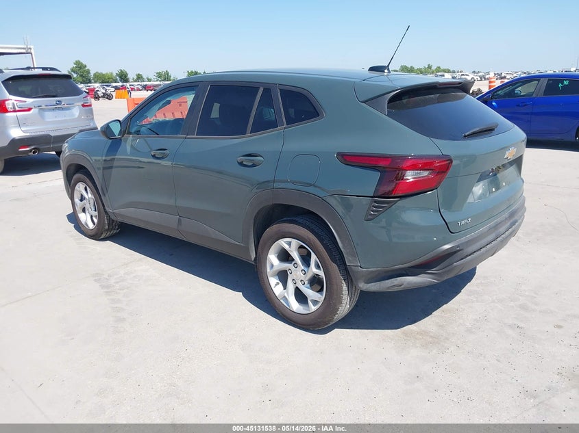2026 Chevrolet Trax VIN KL77LFEP8TC118845 IAAI salvage auction — SIDE, Original (Texas), sold $7,400 on 2026-07-17 (photo 3)