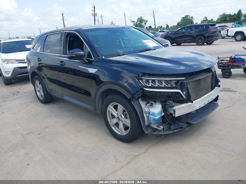 2021 Kia Sorento VIN 5XYRG4LC3MG021151 IAAI salvage auction — FRONT END, Original (Texas), sold $4,500 on 2026-07-17 (photo 1)