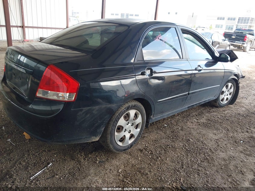 2007 Kia Spectra VIN KNAFE121875396681 IAAI salvage auction — FRONT END, Salvage (Texas), sold $400 on 2026-07-07 (photo 4)
