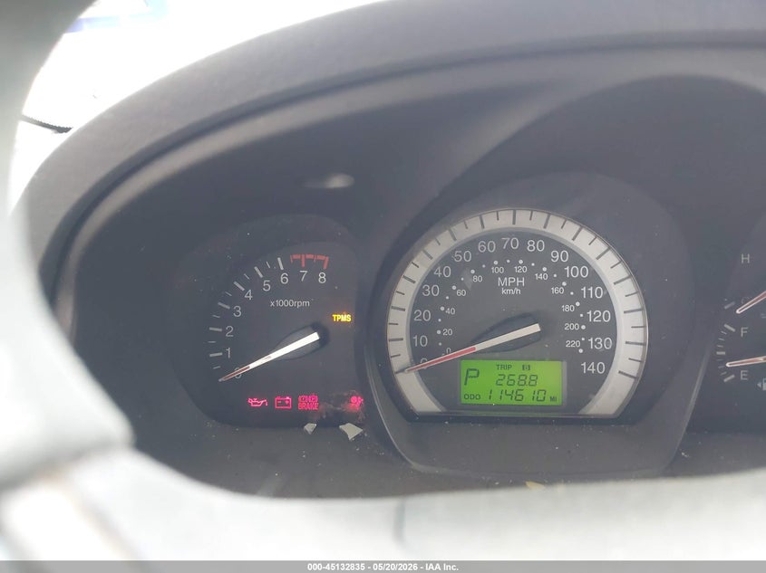 2007 Kia Spectra VIN KNAFE121875396681 IAAI salvage auction — FRONT END, Salvage (Texas), sold $400 on 2026-07-07 (photo 7)
