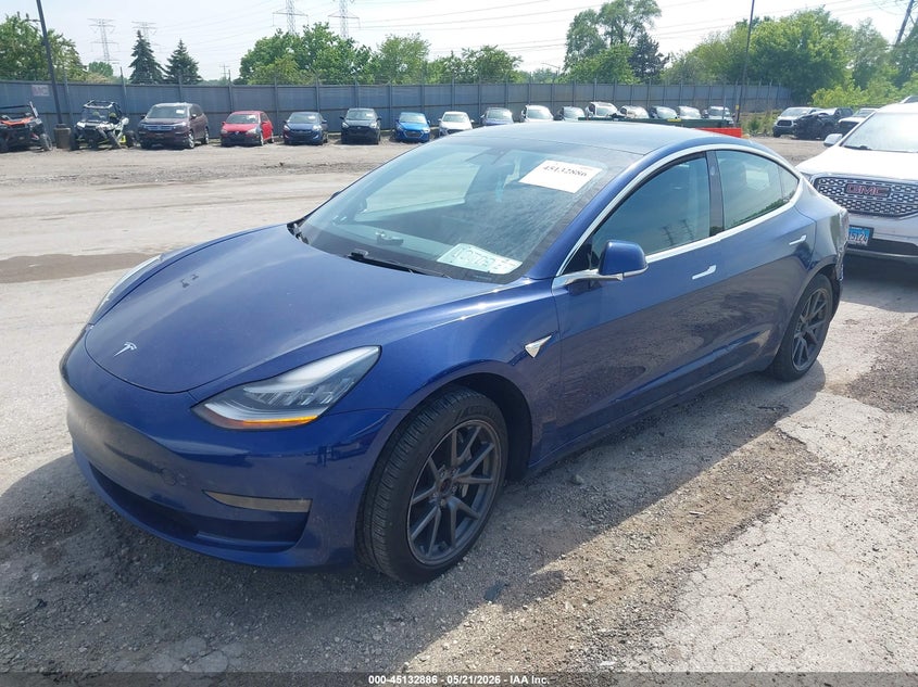 2019 Tesla Model 3 VIN 5YJ3E1EB9KF452712 IAAI salvage auction — LEFT REAR, Salvage (Illinois), sold $6,600 on 2026-07-23 (photo 2)