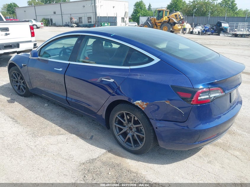 2019 Tesla Model 3 VIN 5YJ3E1EB9KF452712 IAAI salvage auction — LEFT REAR, Salvage (Illinois), sold $6,600 on 2026-07-23 (photo 3)