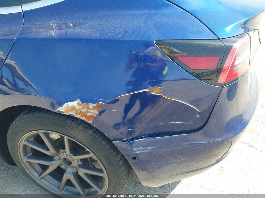2019 Tesla Model 3 VIN 5YJ3E1EB9KF452712 IAAI salvage auction — LEFT REAR, Salvage (Illinois), sold $6,600 on 2026-07-23 (photo 6)