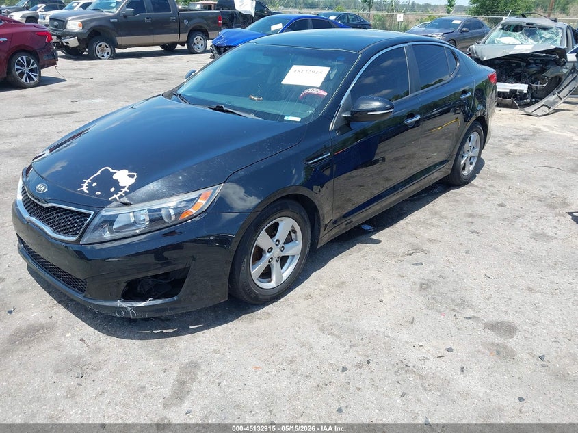 2015 Kia Optima VIN 5XXGM4A71FG381774 IAAI salvage auction — RIGHT FRONT, Rebuildable (Florida), sold $300 on 2026-07-28 (photo 2)