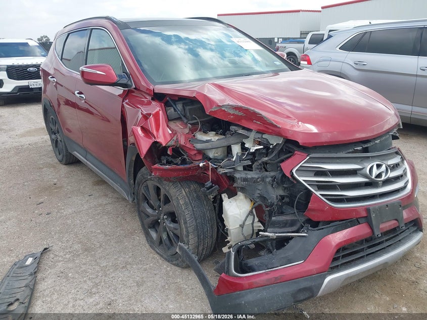 2017 Hyundai Santa fe VIN 5XYZW4LAXHG458331 IAAI salvage auction — FRONT END, Salvage (Texas), sold $1,050 on 2026-07-21 (photo 1)