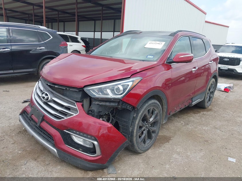 2017 Hyundai Santa fe VIN 5XYZW4LAXHG458331 IAAI salvage auction — FRONT END, Salvage (Texas), sold $1,050 on 2026-07-21 (photo 2)