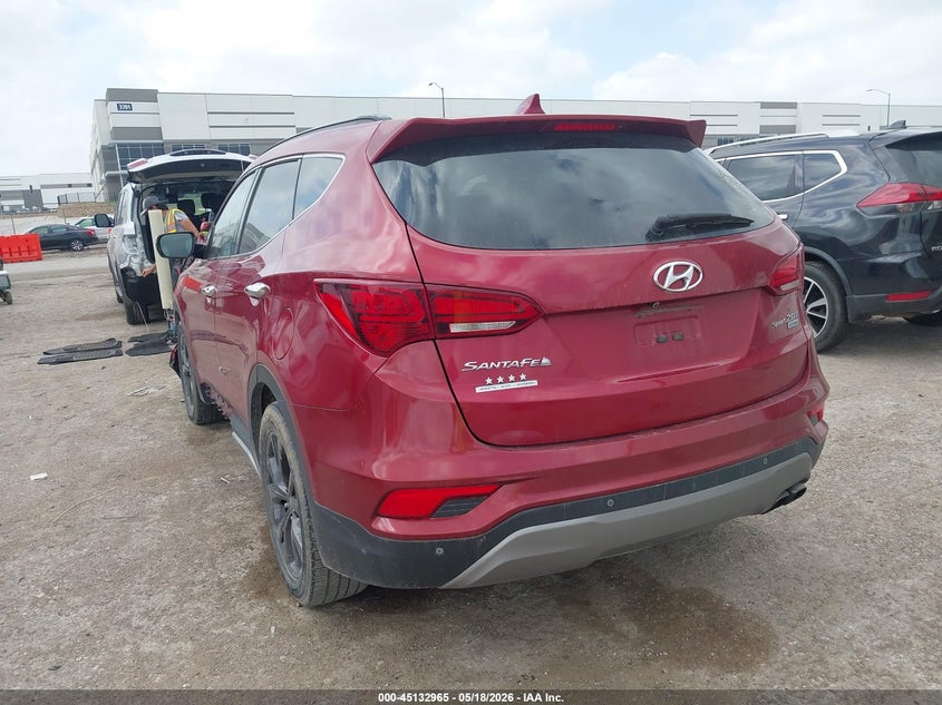 2017 Hyundai Santa fe VIN 5XYZW4LAXHG458331 IAAI salvage auction — FRONT END, Salvage (Texas), sold $1,050 on 2026-07-21 (photo 3)