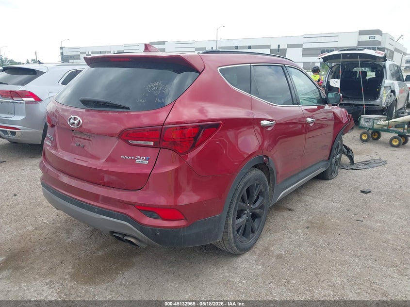 2017 Hyundai Santa fe VIN 5XYZW4LAXHG458331 IAAI salvage auction — FRONT END, Salvage (Texas), sold $1,050 on 2026-07-21 (photo 4)