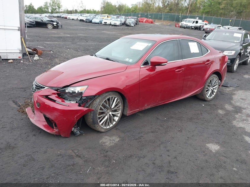 2015 Lexus Is VIN JTHCF1D22F5023822 IAAI salvage auction — FRONT END, Salvage (Pennsylvania), sold $825 on 2026-07-21 (photo 2)