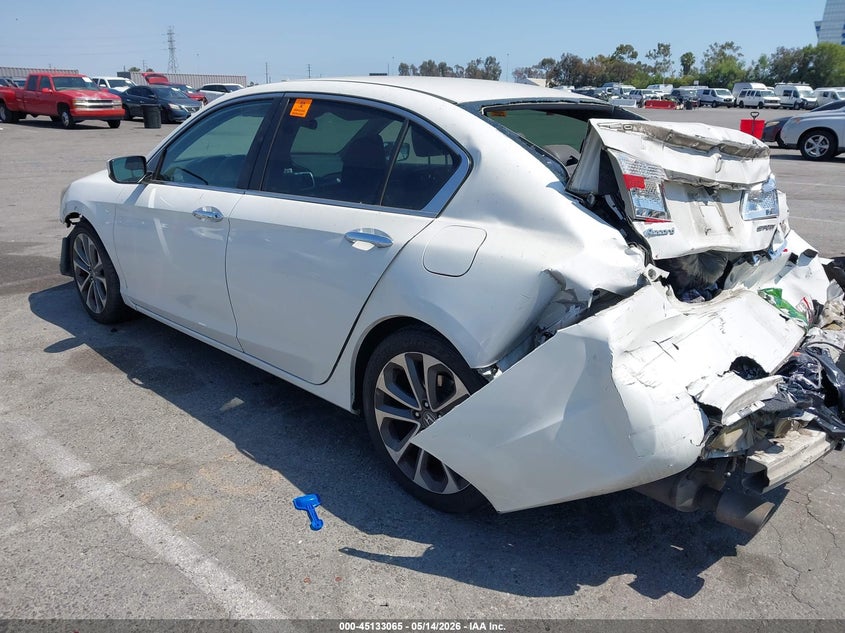 2014 Honda Accord VIN 1HGCR2F54EA115446 IAAI salvage auction — FRONT & REAR, Salvage (California), sold $1,150 on 2026-07-09 (photo 3)