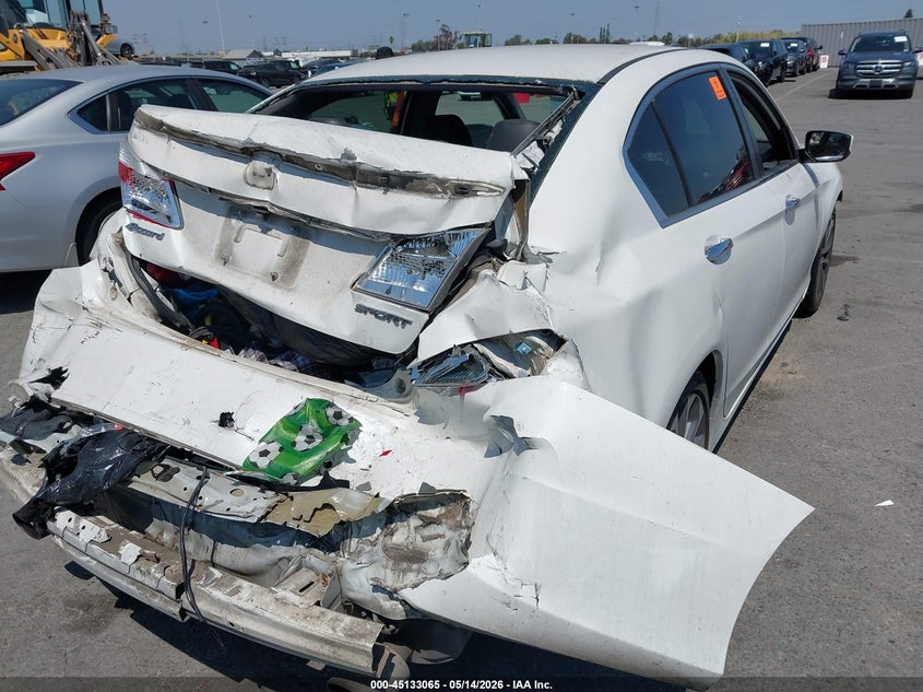 2014 Honda Accord VIN 1HGCR2F54EA115446 IAAI salvage auction — FRONT & REAR, Salvage (California), sold $1,150 on 2026-07-09 (photo 6)