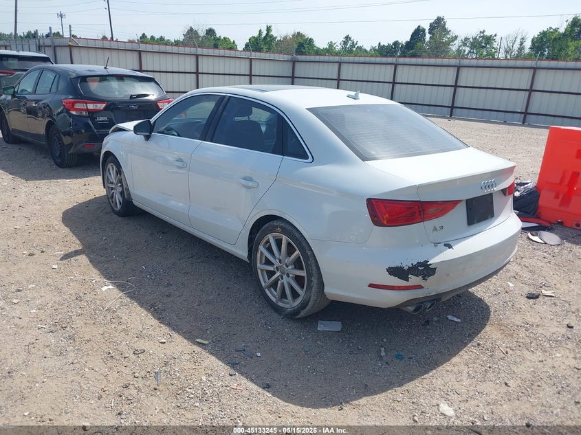 2015 Audi A3 VIN WAUCCGFF6F1018057 IAAI salvage auction — FRONT END, Salvage (Texas), sold $1,325 on 2026-07-16 (photo 3)