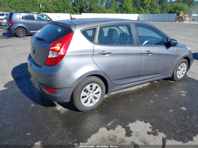 2016 Hyundai Accent VIN KMHCT5AE3GU257549 IAAI salvage auction — NORMAL WEAR, Salvage (Texas), sold $975 on 2026-07-22 (photo 4)