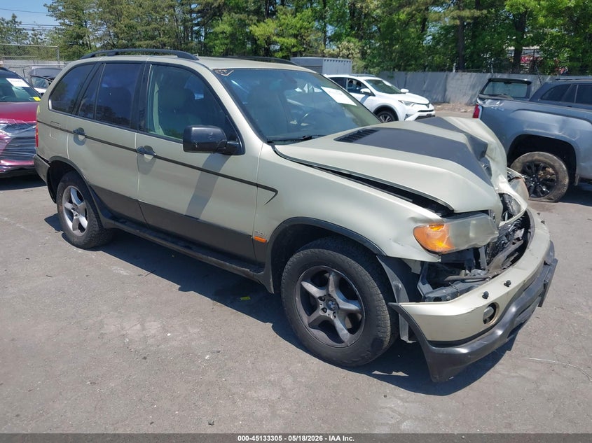 2001 BMW X5 VIN WBAFA53521LM65467 IAAI salvage auction — FRONT & REAR, Salvage (New Jersey), sold $450 on 2026-07-07 (photo 1)