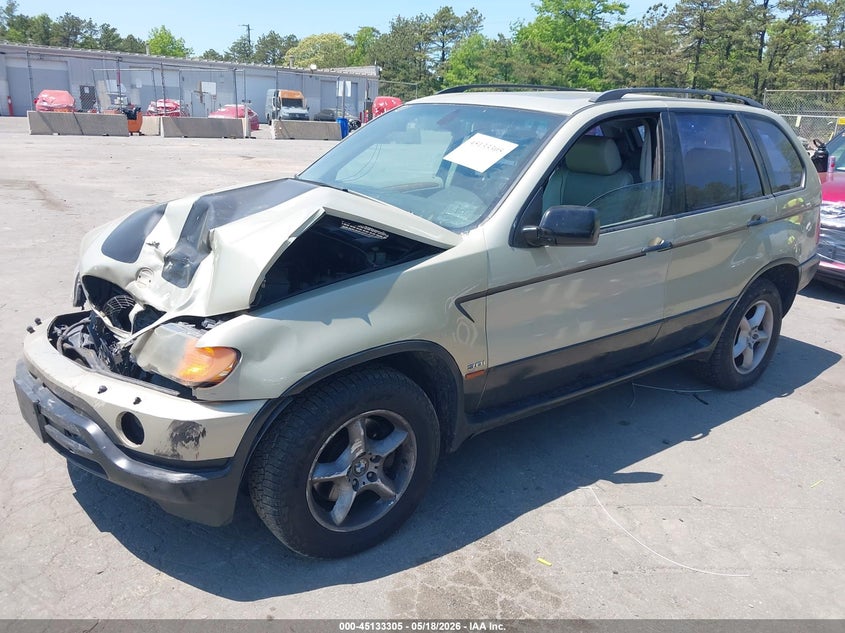 2001 BMW X5 VIN WBAFA53521LM65467 IAAI salvage auction — FRONT & REAR, Salvage (New Jersey), sold $450 on 2026-07-07 (photo 2)