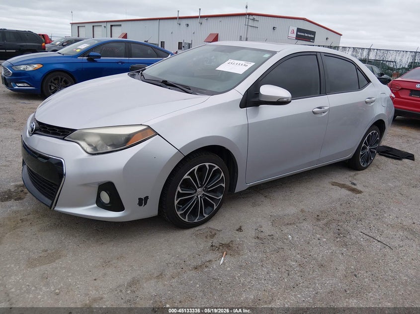 2014 Toyota Corolla VIN 5YFBURHEXEP152298 IAAI salvage auction — HAIL, Salvage (Kansas), sold $4,400 on 2026-07-31 (photo 2)