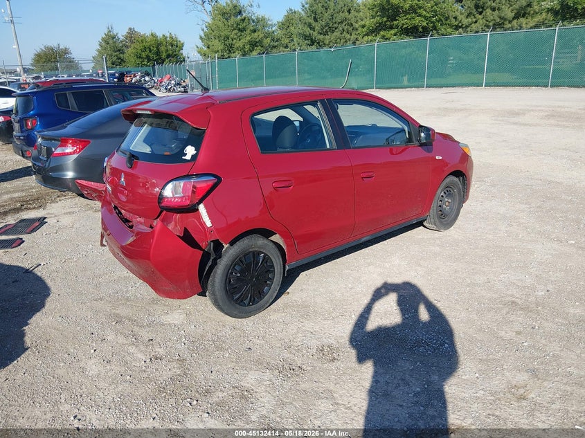 2021 Mitsubishi Mirage VIN ML32AUHJ9MH004942 IAAI salvage auction — REAR END, Salvage (Kentucky), sold $1,900 on 2026-07-13 (photo 4)