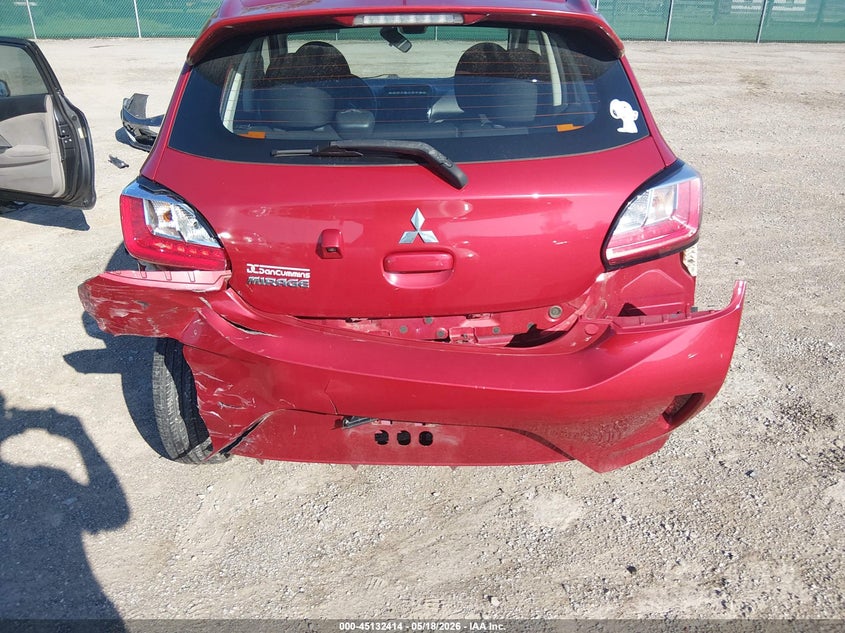 2021 Mitsubishi Mirage VIN ML32AUHJ9MH004942 IAAI salvage auction — REAR END, Salvage (Kentucky), sold $1,900 on 2026-07-13 (photo 6)