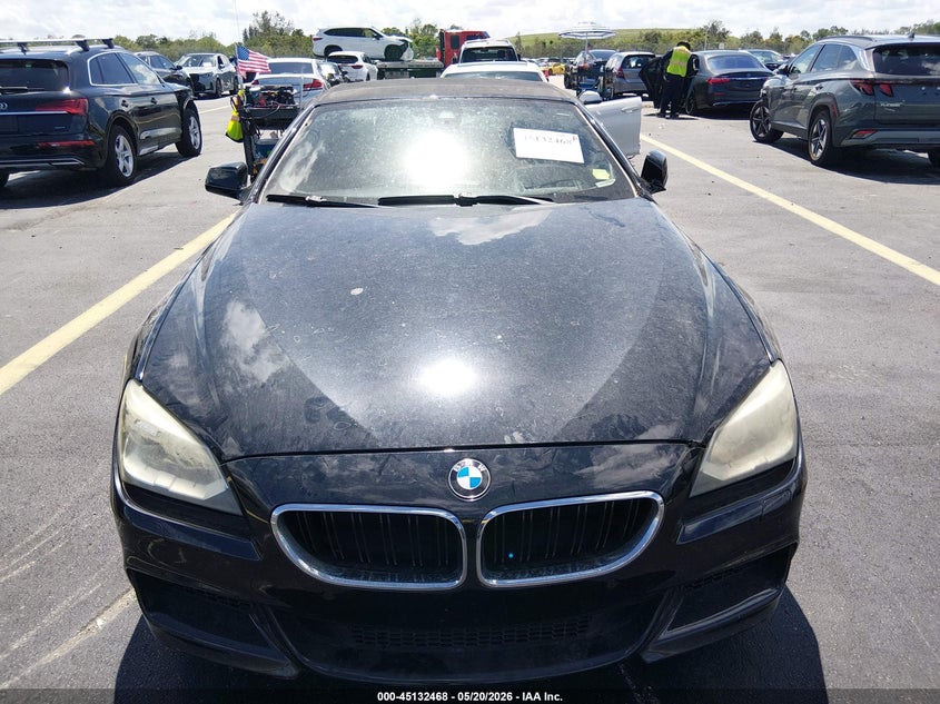 2014 BMW 6er VIN WBALW7C50EDX59028 IAAI salvage auction — WATER/FLOOD, Rebuildable (Florida), sold $1,900 on 2026-07-16 (photo 6)
