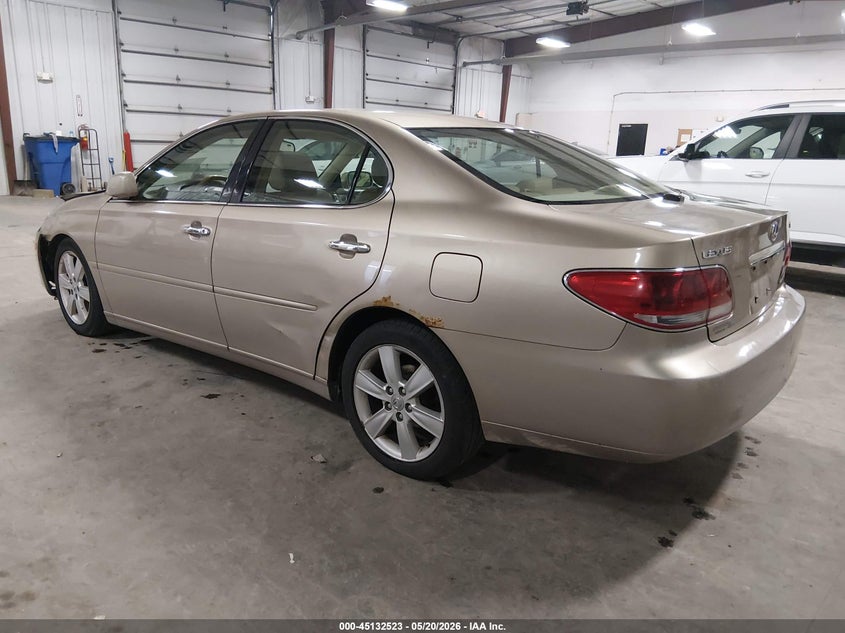 2005 Lexus ES VIN JTHBA30G355141268 IAAI salvage auction — FRONT & REAR, Salvage (Iowa), sold $500 on 2026-07-28 (photo 3)