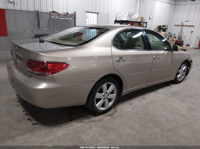 2005 Lexus ES VIN JTHBA30G355141268 IAAI salvage auction — FRONT & REAR, Salvage (Iowa), sold $500 on 2026-07-28 (photo 4)