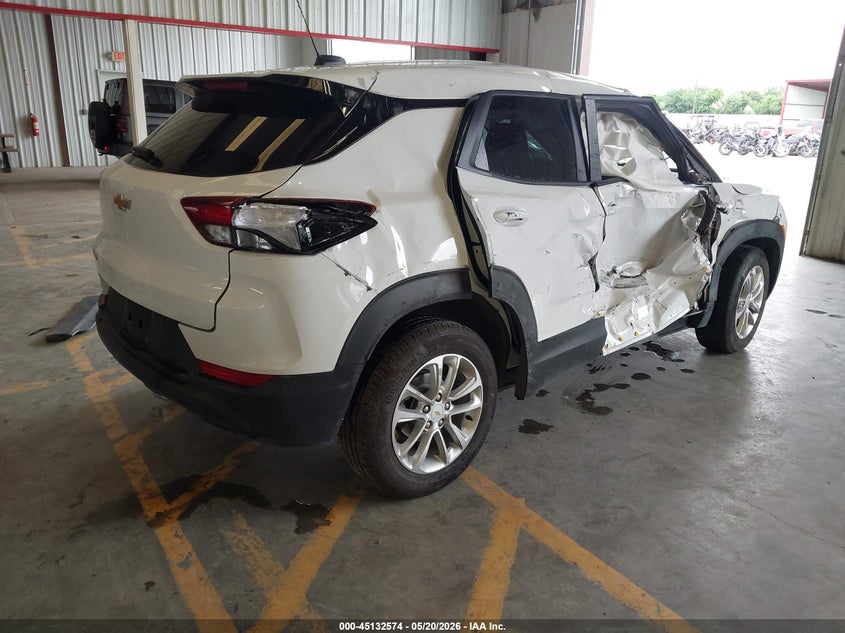 2025 Chevrolet Trailblazer VIN KL79MMSL7SB167857 IAAI salvage auction — ROLLOVER, Salvage (Texas), sold $1,250 on 2026-07-29 (photo 4)