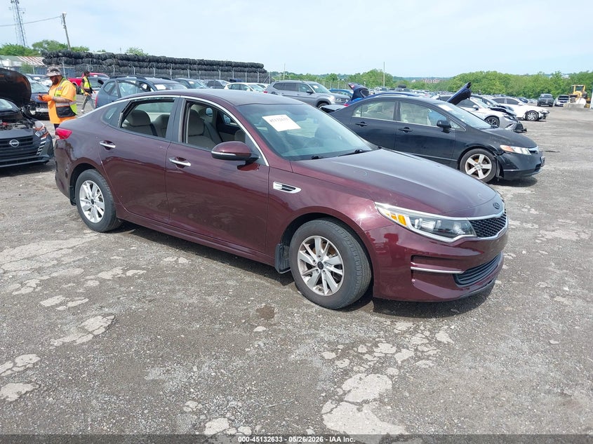2016 Kia Optima VIN 5XXGT4L3XGG097137 IAAI salvage auction — THEFT, Salvage (Pennsylvania), sold $850 on 2026-08-02 (photo 1)