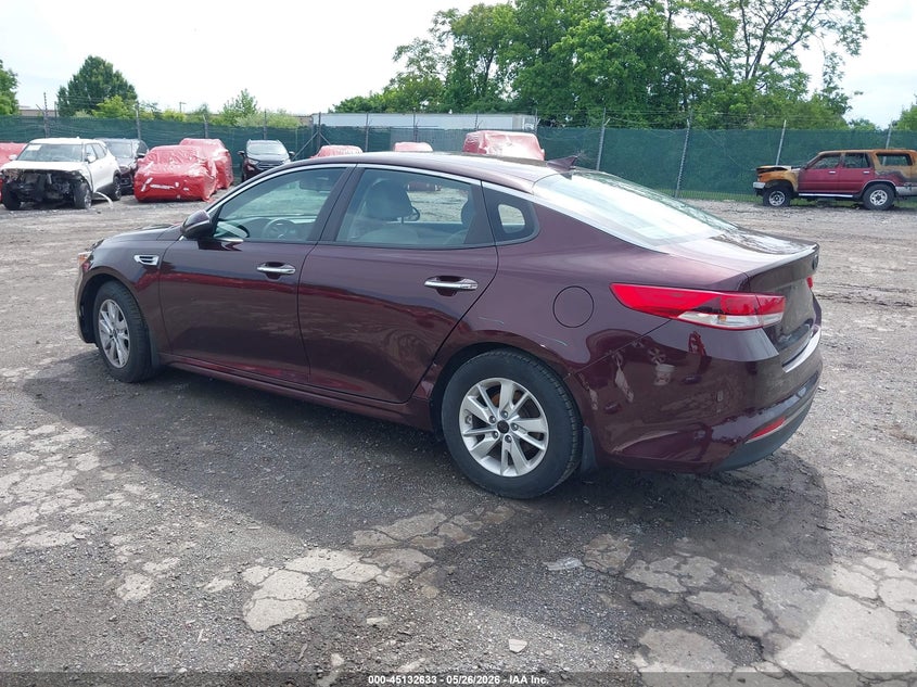 2016 Kia Optima VIN 5XXGT4L3XGG097137 IAAI salvage auction — THEFT, Salvage (Pennsylvania), sold $850 on 2026-08-02 (photo 3)