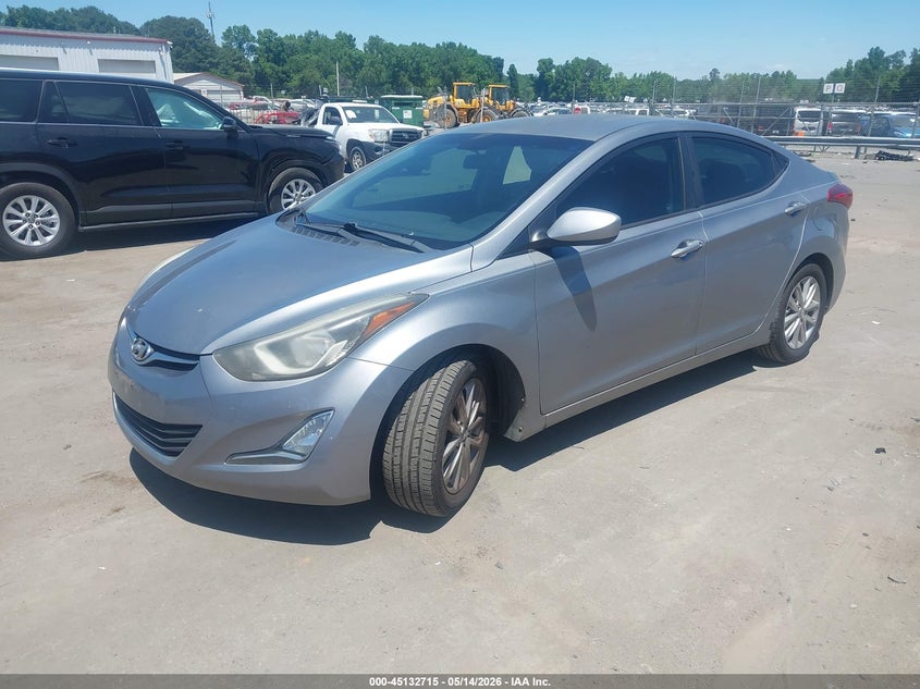 2014 Hyundai Elantra VIN KMHDH4AE9EU122377 IAAI salvage auction — NORMAL WEAR, Clear-Dealer Only (North Carolina), sold $1,350 on 2026-07-06 (photo 2)