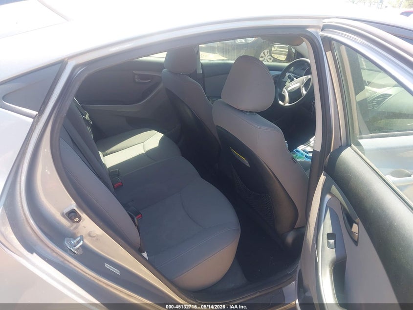 2014 Hyundai Elantra VIN KMHDH4AE9EU122377 IAAI salvage auction — NORMAL WEAR, Clear-Dealer Only (North Carolina), sold $1,350 on 2026-07-06 (photo 8)