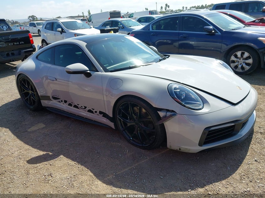 2020 Porsche 911 VIN WP0AB2A91LS225561 IAAI salvage auction — LEFT SIDE, Salvage (California), sold $62,250 on 2026-08-10 (photo 1)