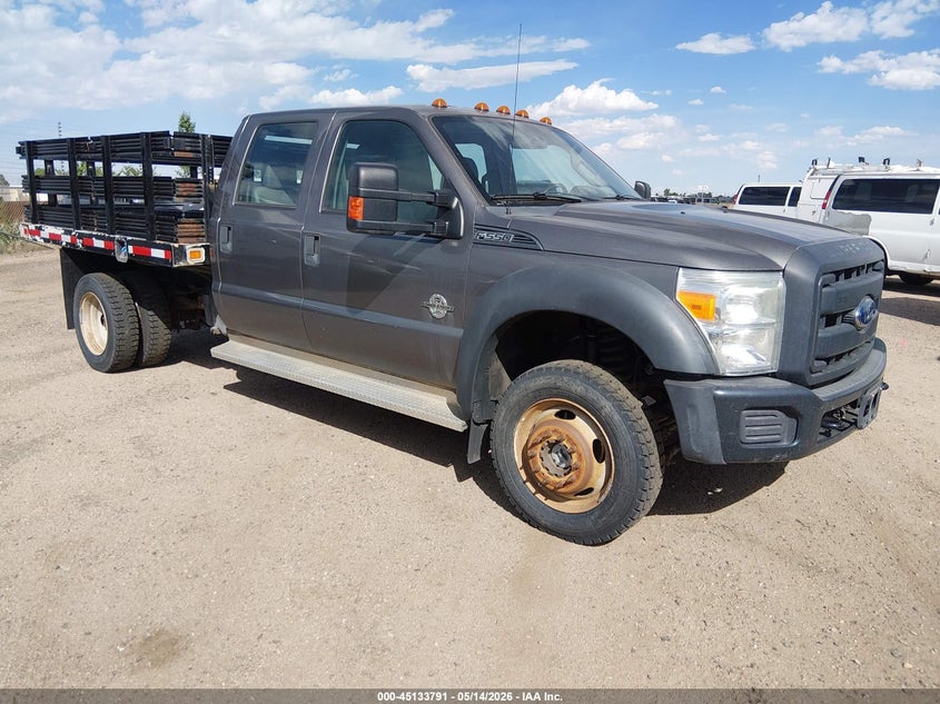 2014 Ford F-550 chassis VIN 1FD0W5HT5EEA27713 IAAI salvage auction — HAIL, Sf97 (Colorado), sold $17,200 on 2026-07-08 (photo 1)