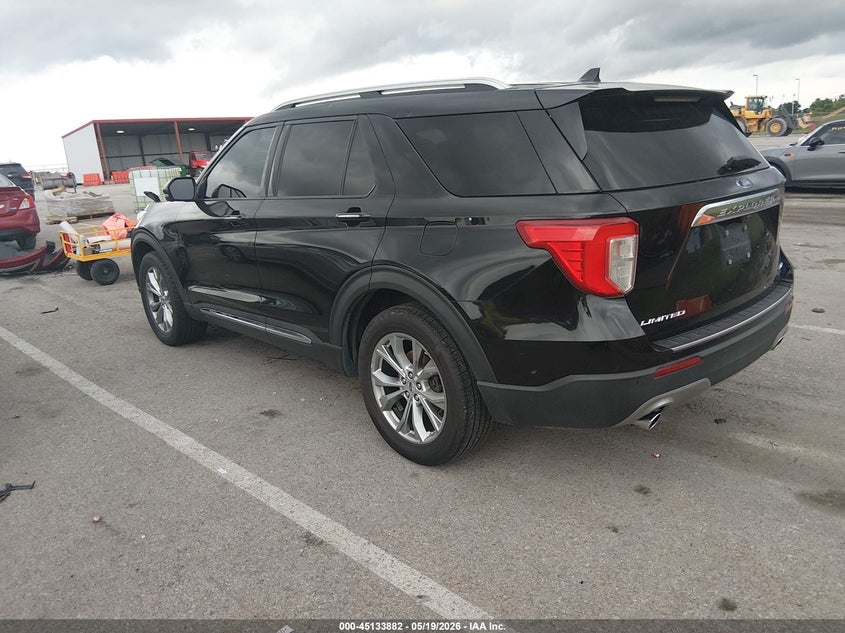 2021 Ford Explorer VIN 1FMSK8FH6MGB07352 IAAI salvage auction — HAIL, Salvage (Illinois), sold $9,050 on 2026-07-28 (photo 3)