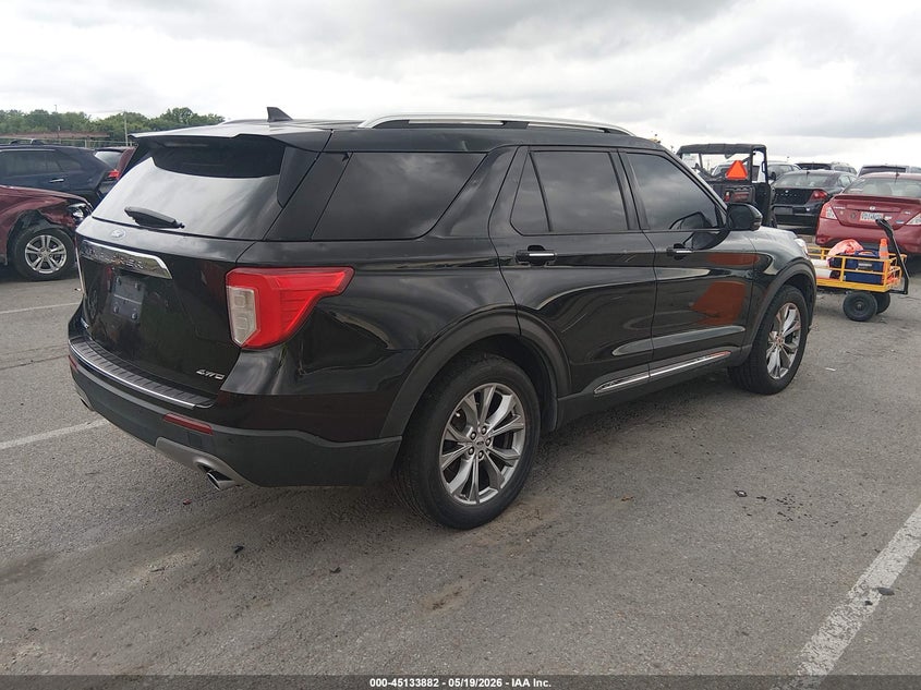 2021 Ford Explorer VIN 1FMSK8FH6MGB07352 IAAI salvage auction — HAIL, Salvage (Illinois), sold $9,050 on 2026-07-28 (photo 4)